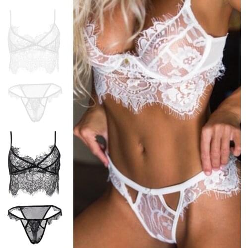 Sexy Lingerie Set for Women Floral Lace Babydoll Bodysuit Sexy Bra and Panty Lingerie Sets Sleepwear Nightwear Size M to 3XL