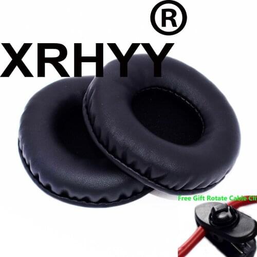 XRHYY Replacement Earpad Ear Pads Cushions For Sennheiser HD205, HD205II, HD215, HD225 Headphones + Free Rotate Cable Clip