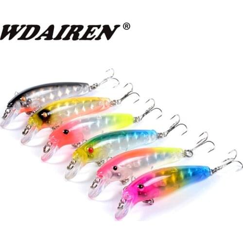 6pcs/lot Minnow Wobbler Fishing Bait Set Bass 70mm 6g Artificial Fishing Lure for Sea Carp Fishing Tackles De Pesca