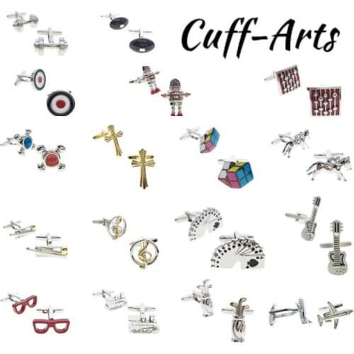 New Fashion Design Mens French Shirt Cufflinks Button Gold and Playing Cards Guitar Boat Rubiks Cube Cufflinks