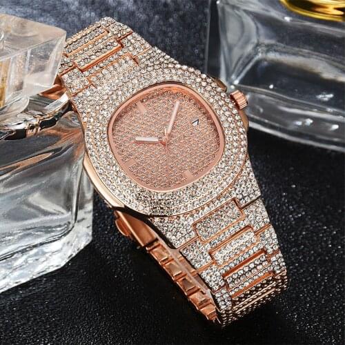 2020 Top Brand Luxury Ladies Watch New Romantic Starry Crystal Ladies Quartz Watch With Calendar Female Clock Jewelry For Women