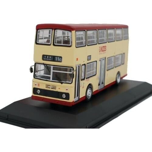 1:76 Hong Kong Double-decker Bus Retro Model Diecast Model Childrens Toys The Sports Car Vehicles Classic Collection Display