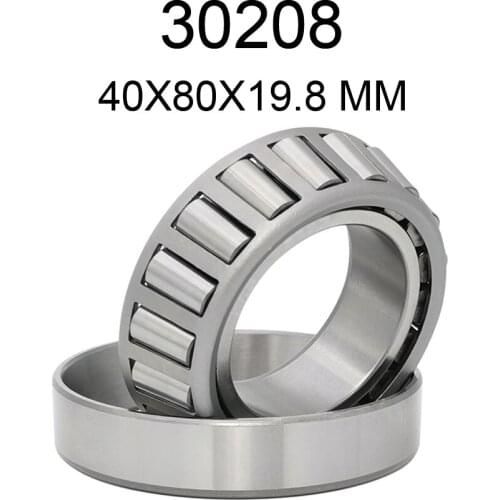 40X80X19.8 mm metric 30208 tapered roller bearing size for 40mm shaft