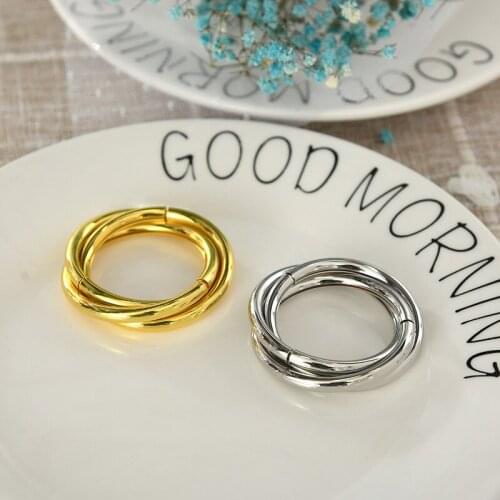 10pcs Simple high-end Wedding double ring napkin buckle upscale restaurant hotel table set napkin ring paper towel ring