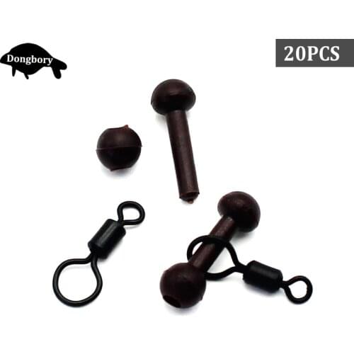 20Pcs Carp Fishing Accessories Helicopter Rigs Chod Beads Heli Beads Fishing Quick Change Big Eye Swivels for Feeder Fishing
