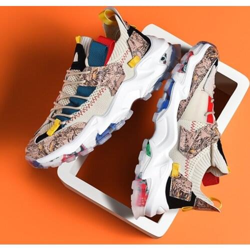 2021 Spring And Autumn Flying Weaving Sports Mountaineering Leisure all-match Multi-color Basketball Daddy Mens SHOES 39-46