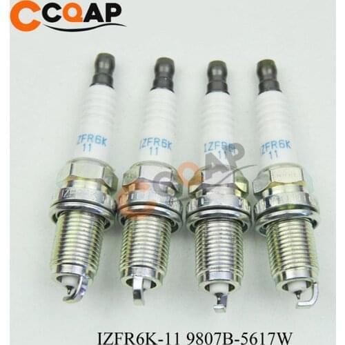 4pcs Iridium Spark Plug IZFR6K-11S 9807B-561BW IZFR6K-11 IZFR6K-13 ILZKR7B-11S SXU22HCR11S SILZKR7C-11S for Honda Accord