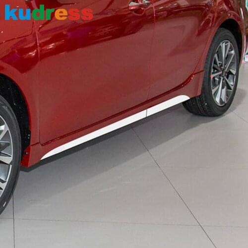For Kia Cerato Forte K3 2019 2020 2021 Stainless Steel Side Door Body Trim Cover Door Bottom Strips Car Styling Accessories 4pcs