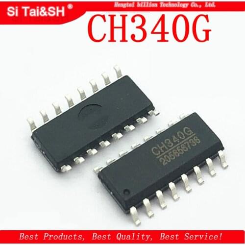 5PCS CH340G SOP16 340G SOP-16 CH340 SOP Original IC R3 Board Free USB Cable Serial Chip
