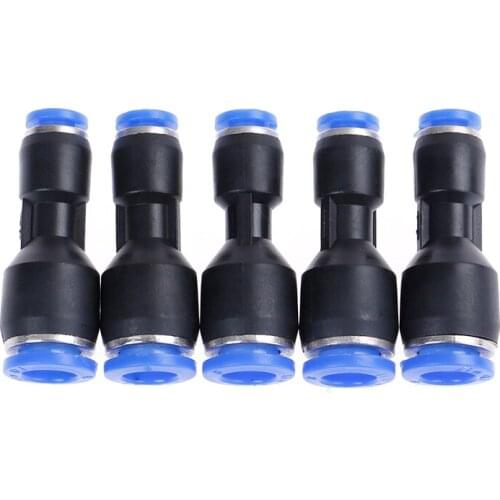 5Pcs 4/6/8/10/12mm Pneumatic Reducer Pushing Fitting Straight Connector Air Tube Reduced Diameter Pneumatic Joint