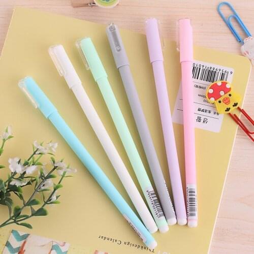 50PCS Creative Candy Gel Pen Creative Cute Stationery Students' School Supplies Macaroon Color Pen Black