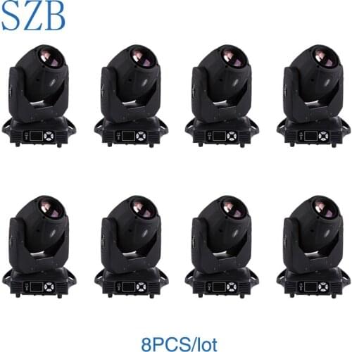 8 PCS 150W LED Spot Moving Head Light 3-Facet Prism+8-Facet Prism for Stage Theater Disco Nightclub Party/SZB-MH150A