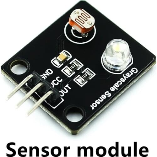Analog gray scale sensor, tracking sensor, tracking module, electronic building block, electronic competition