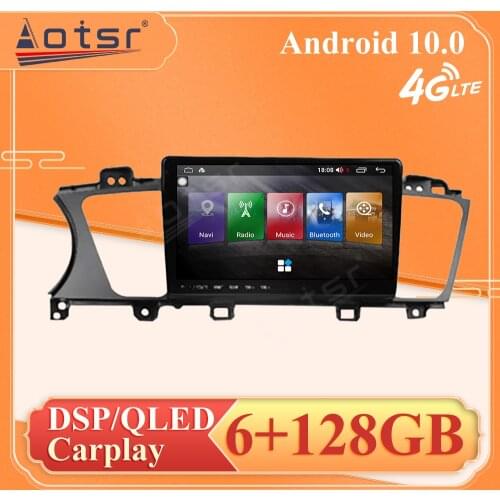 For Kia K7 2013-2017Android 11 Car Radio Central Multimedia Player GPS Navigation 4G LTE CarPlay AutoRadio 6+128G