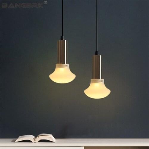 BANGERK Nordic Design Modern LED Pendant Light For Dining Room Bar Single Head Hanging Lamp Loft Home Decor Indoor Droplight