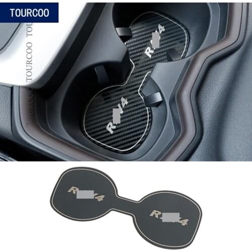 For 2019 2020 RAV4 Rear Water Cup Pad Mat Cover Trim Car Interior Accessories
