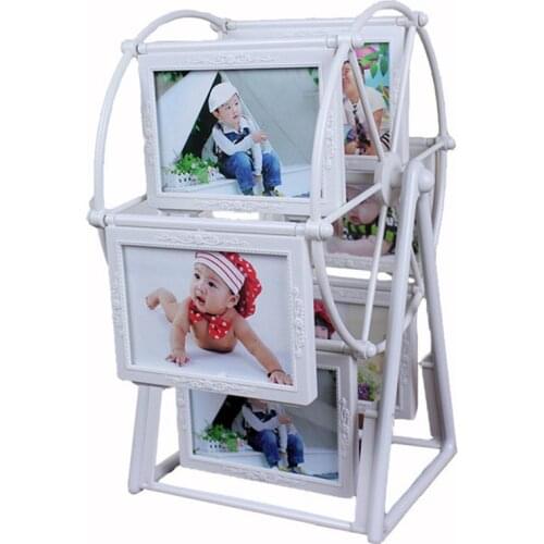 5" Creative 360-degree rotating Ferris wheel photo frame 5 inch European retro childrens photo studio windmill photo frame