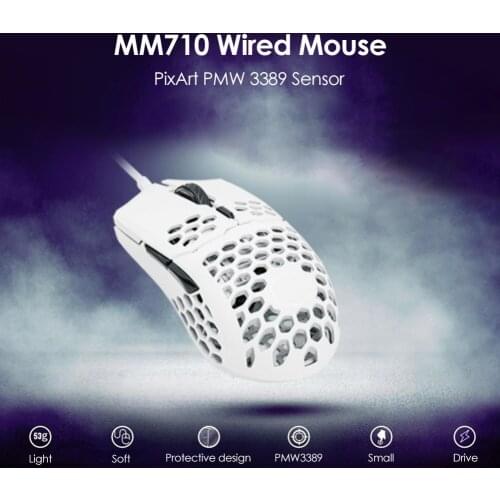 Cooler Master MM710 Gaming Mouse 16000 DPI USB Wired Mice for Home Office Gamer Multi-functional Gaming Supplies Products