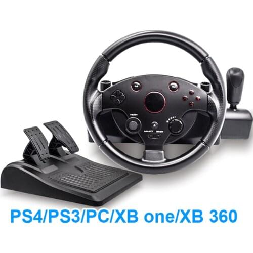 270 degree computer game steering wheel Multi-interface racing games 2 vibration driving simulator 6 reprogramming keys usb pc