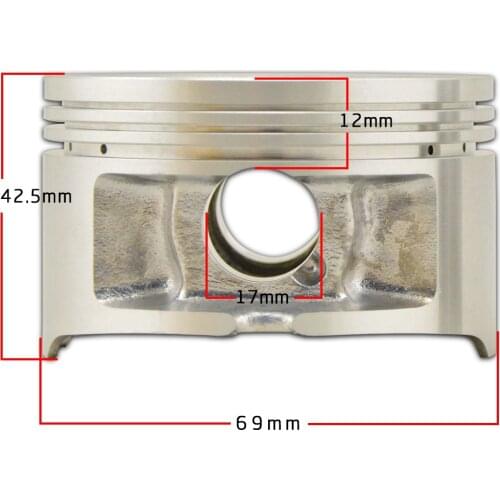 Aluminum Alloy STD +25 +50 +75 +100 69mm 69.5mm 69.25mm 69.75mm 70mm Piston YP 250 YP250 Motorcycle Piston & Ring Kit #c