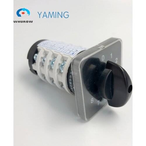 Cam Switch YMZ12-20/4 Electrical 0-8 Positions Silver Contact Latching 20A 690V 4 Poles Control Rotary Changeover Interuptor