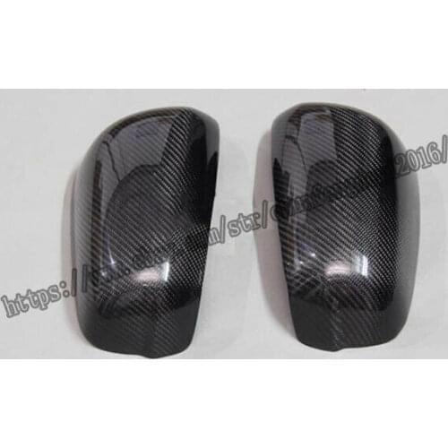 For Honda Fit Jazz 2009-2012 Real carbon fiber Side Rearview Mirror Cover Trim 2PCS