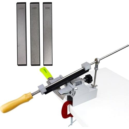 New Professional Kitchen Knife Sharpener System Pro Lansky Apex with Diamond Stones Aluminum Alloy Fixed-angle Sharpening Set