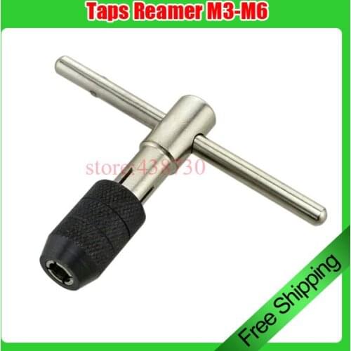 2020 New T Type Machine Hand Tap Wrench Screw Thread Taps Reamer M3-M6(1/8"-1/4") Screw Tap Holder Hand Tool