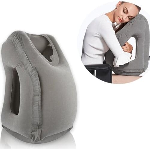 Portable Travel Inflatable Pillow Car Sleeping Nap Artifact Train Plan Essential Sleep Pillow New Arrival