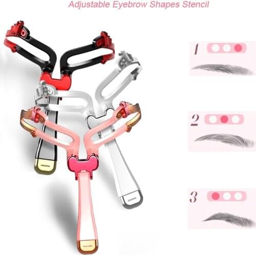 Portable Eyebrow Shapes Stencil Plastic Pro Beginner Fast Eye Makeup Helper Natural Symmetrical Eyebrow Makeup Tool 3 Colors
