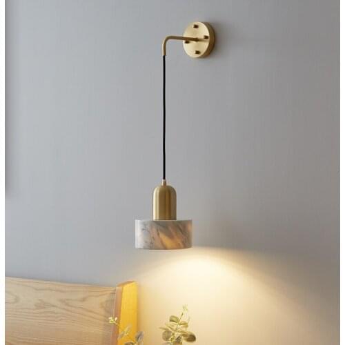 Modern Metal Marble Wall light Living Room Dining Room Bedroom Decor Lighting Fixture LED Suspension Lamps Wall Lamp WA257