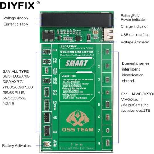 DIYFIX Universal Phone Battery Fast Charging and Activation Board for iPhone 4-XS Max Samsung xiaomi Huawei China Smartphone