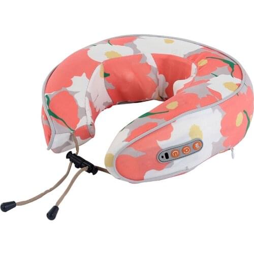 Vibrating Massage U-shaped Infrared Pillow Electric Heating Cervical Shoulder Cervical Spine Neck Back Massager Car Protector