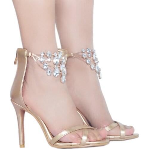 Women High Heels Sandals Spring Pump Crystal Glitter Sandals Chic Cover Heel Party Sexy Ladies Shoes