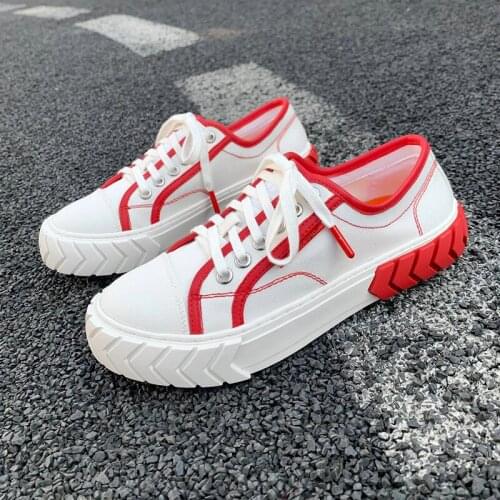 2021 Women Fashion Brand Flats Sneakers Brand Luxury Canvas Casual Shoes Ladies Designer Lace-Up Lining Sports Womens Shoes