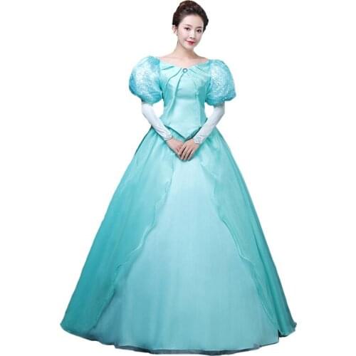 The little Mermaid Ariel Princess Dress Cosplay Costume Women Dresses Fancy Halloween Coronation Girls Customized Costumes Suit