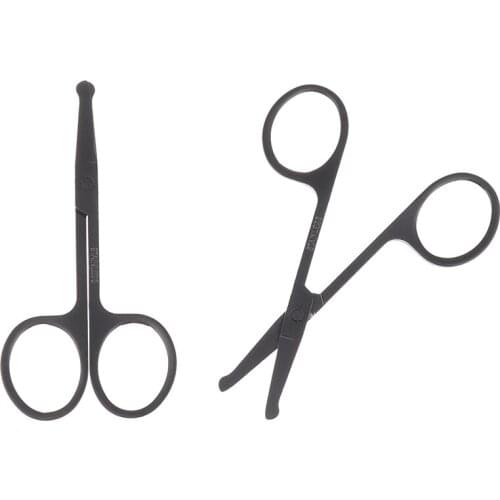 1PC Nose Hair Scissor Stainless Steel Eyebrow Nose Hair Cut Facial Makeup Tool New