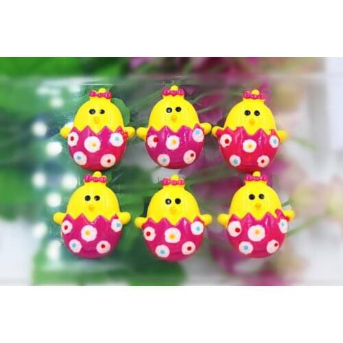 10pcs/lot flat back resin crafts resin cabochons accessories kawaii resin Esater chick in the egg