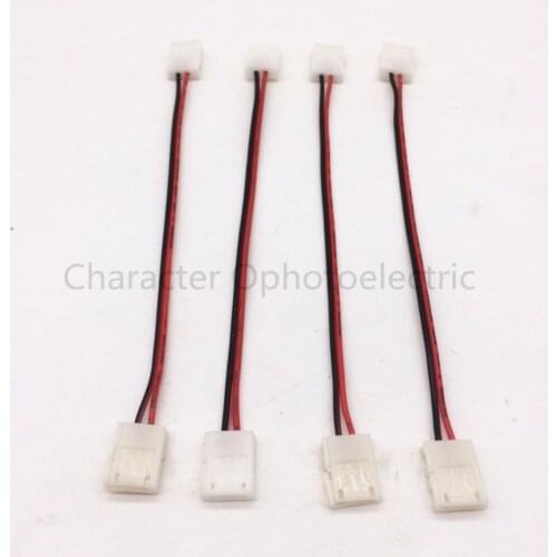 100 pcs 2Pin 8mm LED Strip double head free soldering Connector / 8mm For 5050 5630 5730 Single Color LED Strip