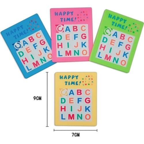 3D Slide Puzzle Plastic Toy Children Number Alphabet Learning Educational Jigsaw Intellectual Development Game Party Gift