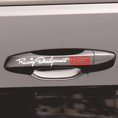 4/sets Newest WRC Car Styling Door Handle Stickers for kia sportage 2015-2017 3 rio ceed cerato soul sorento K2 K3 K5 K4 KX5