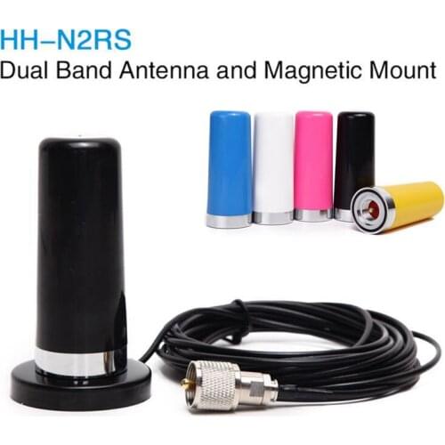 Abbree Short 9cm Mini VHF UHF 136-174&400-470MHZ Dual Band Mobile Radio Antenna for QYT KT-8900D Baojie BJ-218 TYT Mobile Radio