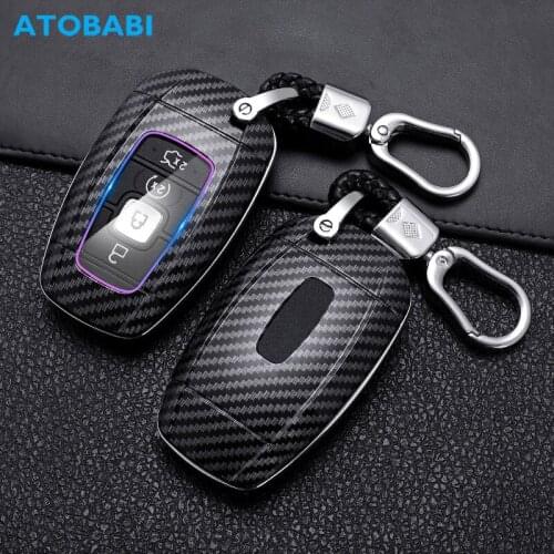 ATOBABI ABS Car Key Cases For Lincoln Continental MKC MKZ MKX 2017 2018 2019 Smart Keyless Entry Remote Control Protector Cover