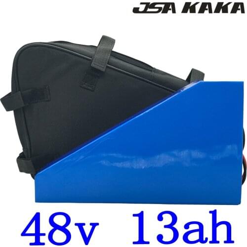 Free Customs Tax 48V lithium battery 48V 13AH Battery Pack 48v 13ah 15ah ebike battery for 48V 500W 750W 1000W motor+2A Charger