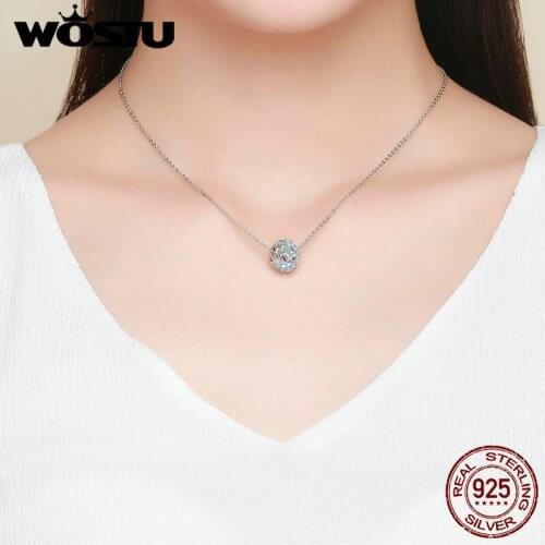 WOSTU Fashion 925 Sterling Silver Elegant Blue Daisy Charm Beads Fit Brand DIY Brand Bracelet Jewelry Making Dropship DXC941