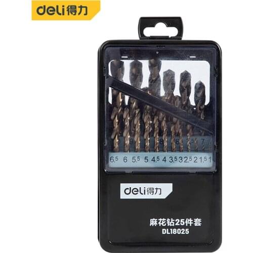 Deli HSS Titanium Coated Drill Bits High Speed Steel Twist Drill Bit Set Power Tools For Metal Wood Working High Quality
