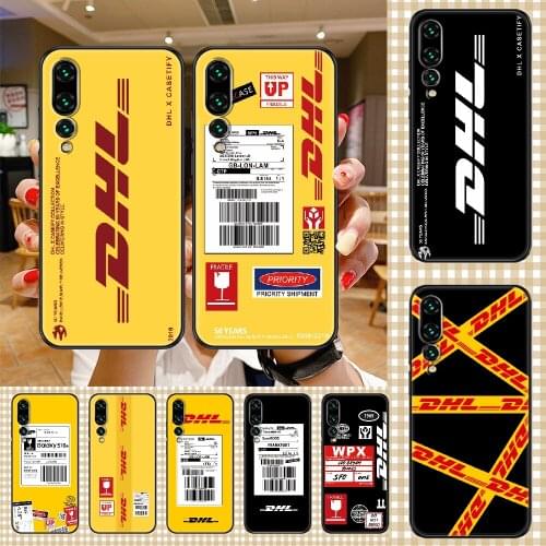 DHL Express Phone case For Huawei P Mate P10 P20 P30 P40 10 20 Smart Z Pro Lite 2019 black fashion prime painting Etui pretty