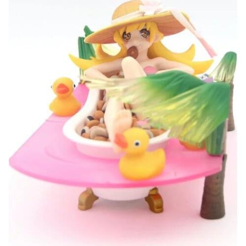 18cm Anime Monogatari Series Shinobu Oshino Donut Doughnut Sexy girls Anime PVC Action Figures toys Anime figure Toys For Kids