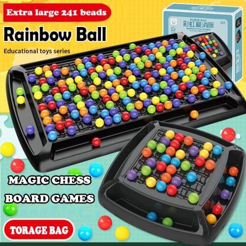 Puzzle Magic Chess Board Games Rainbow Ball Elimination Training Colorful Interactive Jigsaw Montessori Set Educational toys