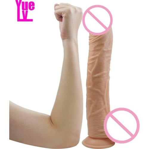 YUELV 34x5.2CM Super Huge Realistic Dildo Big Monster Artificial Penis Thick Dick Female Masturbation Erotic Toys Sex Products